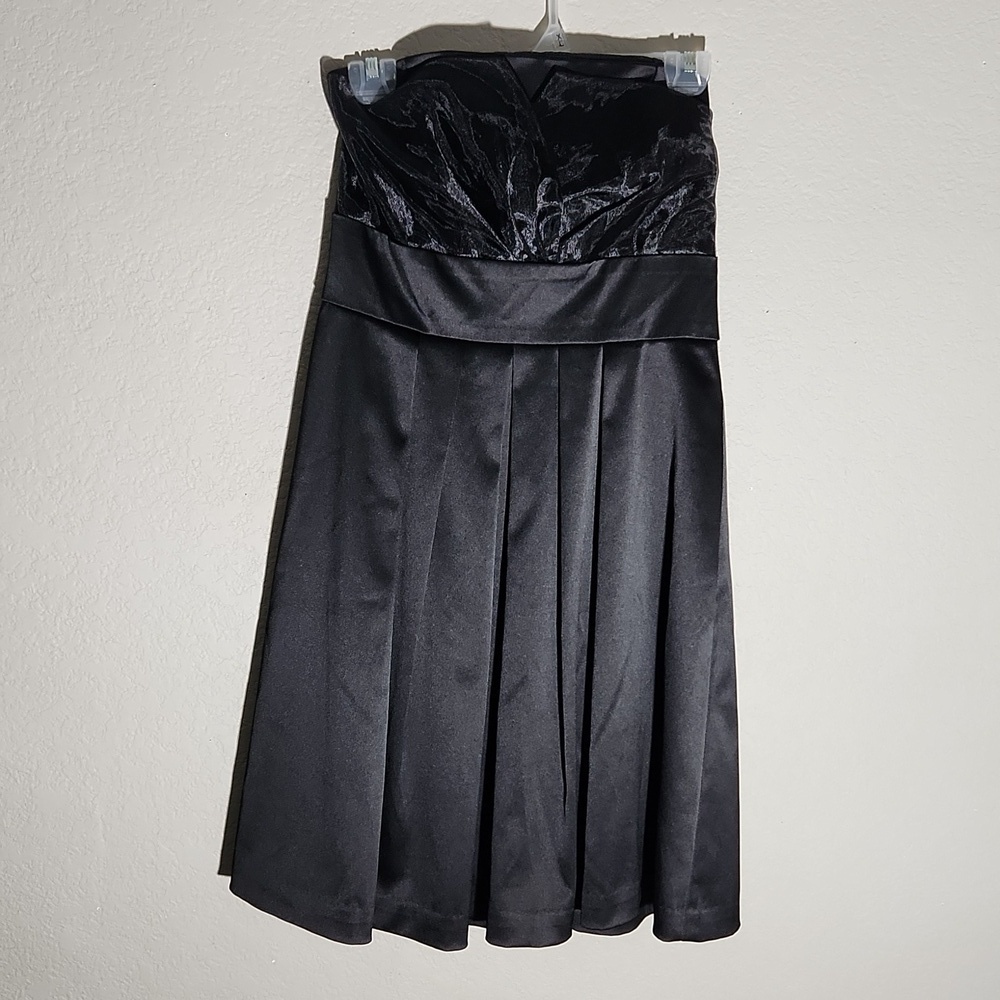 White House Black Market Womens Dress Size 4 Black Formal Strapless No Straps